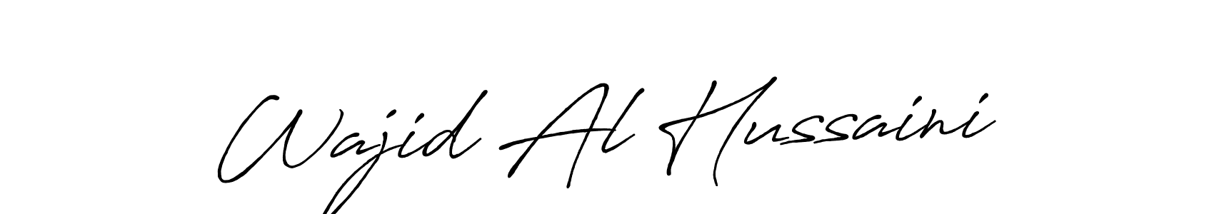 Use a signature maker to create a handwritten signature online. With this signature software, you can design (Antro_Vectra_Bolder) your own signature for name Wajid Al Hussaini. Wajid Al Hussaini signature style 7 images and pictures png