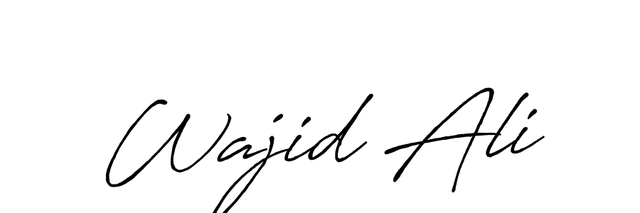 Design your own signature with our free online signature maker. With this signature software, you can create a handwritten (Antro_Vectra_Bolder) signature for name Wajid Ali. Wajid Ali signature style 7 images and pictures png