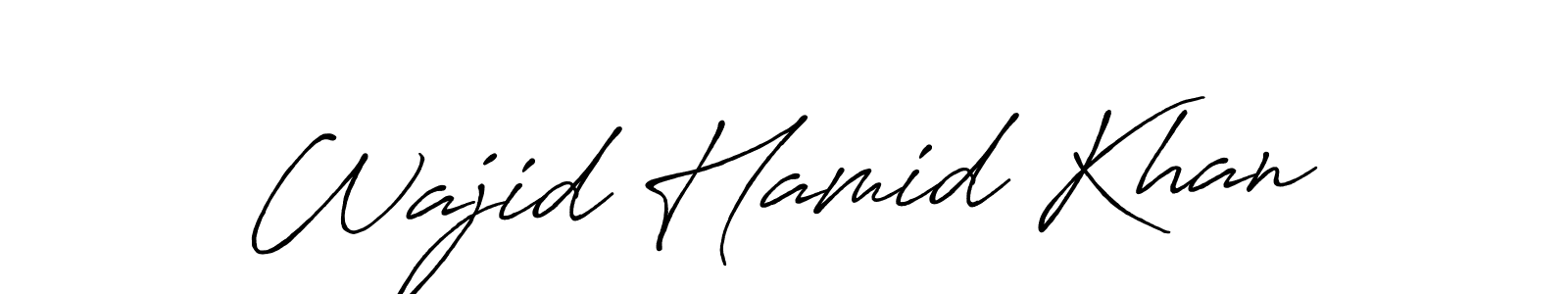 How to make Wajid Hamid Khan signature? Antro_Vectra_Bolder is a professional autograph style. Create handwritten signature for Wajid Hamid Khan name. Wajid Hamid Khan signature style 7 images and pictures png