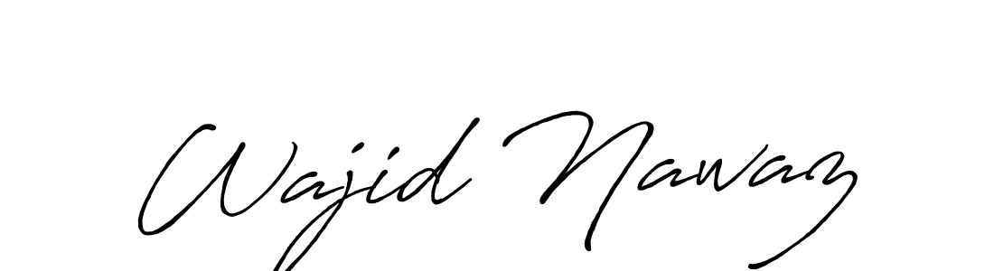 Similarly Antro_Vectra_Bolder is the best handwritten signature design. Signature creator online .You can use it as an online autograph creator for name Wajid Nawaz. Wajid Nawaz signature style 7 images and pictures png