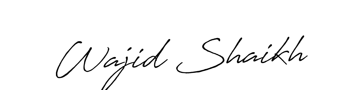 Make a beautiful signature design for name Wajid Shaikh. Use this online signature maker to create a handwritten signature for free. Wajid Shaikh signature style 7 images and pictures png