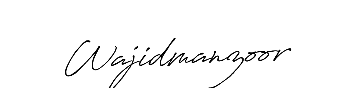 Design your own signature with our free online signature maker. With this signature software, you can create a handwritten (Antro_Vectra_Bolder) signature for name Wajidmanzoor. Wajidmanzoor signature style 7 images and pictures png