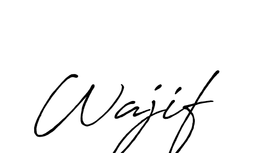 Create a beautiful signature design for name Wajif. With this signature (Antro_Vectra_Bolder) fonts, you can make a handwritten signature for free. Wajif signature style 7 images and pictures png