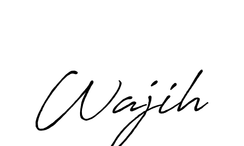 Design your own signature with our free online signature maker. With this signature software, you can create a handwritten (Antro_Vectra_Bolder) signature for name Wajih. Wajih signature style 7 images and pictures png