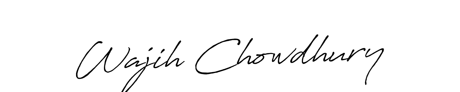 How to make Wajih Chowdhury signature? Antro_Vectra_Bolder is a professional autograph style. Create handwritten signature for Wajih Chowdhury name. Wajih Chowdhury signature style 7 images and pictures png