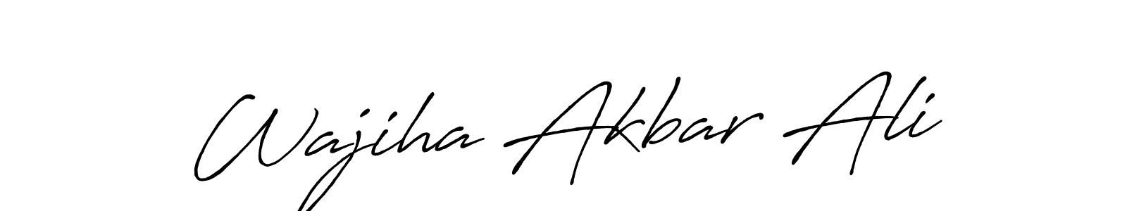 Also we have Wajiha Akbar Ali name is the best signature style. Create professional handwritten signature collection using Antro_Vectra_Bolder autograph style. Wajiha Akbar Ali signature style 7 images and pictures png