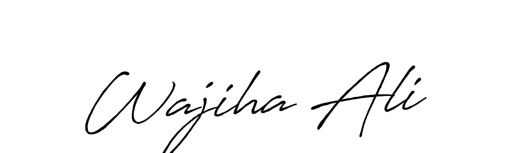 Design your own signature with our free online signature maker. With this signature software, you can create a handwritten (Antro_Vectra_Bolder) signature for name Wajiha Ali. Wajiha Ali signature style 7 images and pictures png