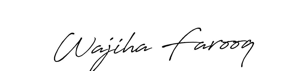 You should practise on your own different ways (Antro_Vectra_Bolder) to write your name (Wajiha Farooq) in signature. don't let someone else do it for you. Wajiha Farooq signature style 7 images and pictures png