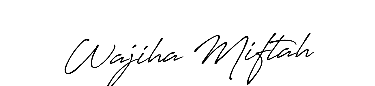 Once you've used our free online signature maker to create your best signature Antro_Vectra_Bolder style, it's time to enjoy all of the benefits that Wajiha Miftah name signing documents. Wajiha Miftah signature style 7 images and pictures png