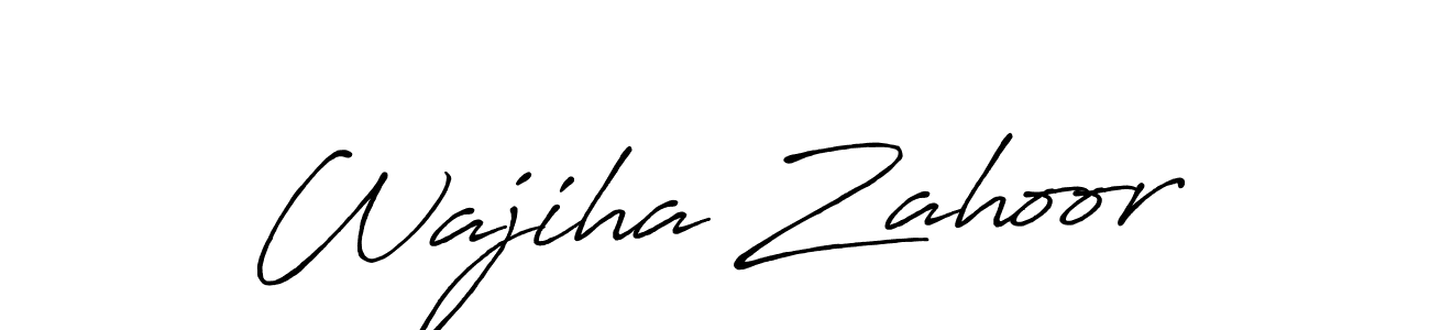 It looks lik you need a new signature style for name Wajiha Zahoor. Design unique handwritten (Antro_Vectra_Bolder) signature with our free signature maker in just a few clicks. Wajiha Zahoor signature style 7 images and pictures png