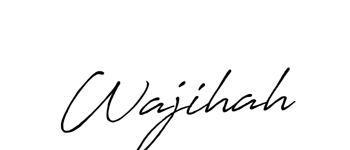 How to make Wajihah signature? Antro_Vectra_Bolder is a professional autograph style. Create handwritten signature for Wajihah name. Wajihah signature style 7 images and pictures png