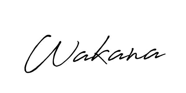 How to make Wakana name signature. Use Antro_Vectra_Bolder style for creating short signs online. This is the latest handwritten sign. Wakana signature style 7 images and pictures png