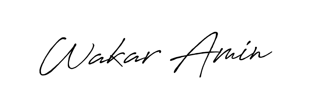 Use a signature maker to create a handwritten signature online. With this signature software, you can design (Antro_Vectra_Bolder) your own signature for name Wakar Amin. Wakar Amin signature style 7 images and pictures png