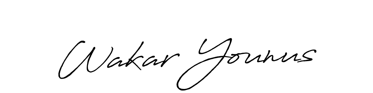 How to make Wakar Younus signature? Antro_Vectra_Bolder is a professional autograph style. Create handwritten signature for Wakar Younus name. Wakar Younus signature style 7 images and pictures png