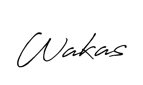 Create a beautiful signature design for name Wakas. With this signature (Antro_Vectra_Bolder) fonts, you can make a handwritten signature for free. Wakas signature style 7 images and pictures png