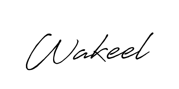 Use a signature maker to create a handwritten signature online. With this signature software, you can design (Antro_Vectra_Bolder) your own signature for name Wakeel. Wakeel signature style 7 images and pictures png