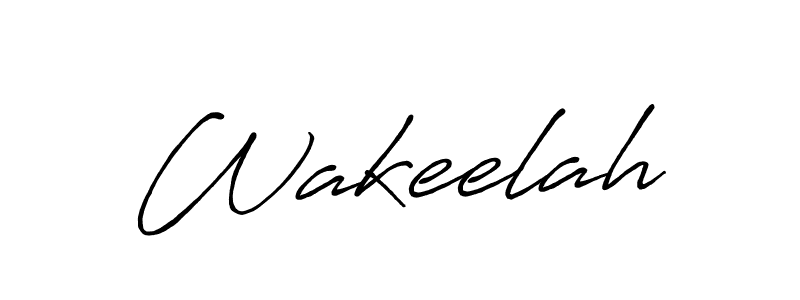 Create a beautiful signature design for name Wakeelah. With this signature (Antro_Vectra_Bolder) fonts, you can make a handwritten signature for free. Wakeelah signature style 7 images and pictures png