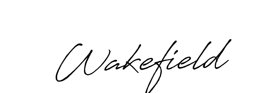 Use a signature maker to create a handwritten signature online. With this signature software, you can design (Antro_Vectra_Bolder) your own signature for name Wakefield. Wakefield signature style 7 images and pictures png