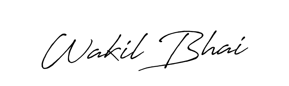 You can use this online signature creator to create a handwritten signature for the name Wakil Bhai. This is the best online autograph maker. Wakil Bhai signature style 7 images and pictures png