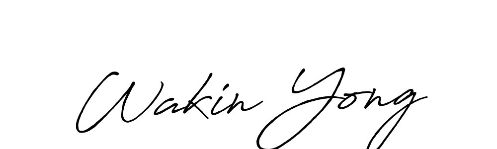 Design your own signature with our free online signature maker. With this signature software, you can create a handwritten (Antro_Vectra_Bolder) signature for name Wakin Yong. Wakin Yong signature style 7 images and pictures png