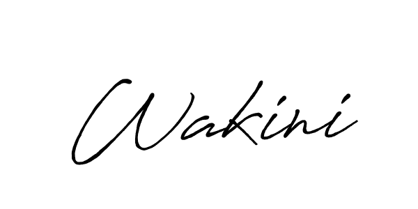 Wakini stylish signature style. Best Handwritten Sign (Antro_Vectra_Bolder) for my name. Handwritten Signature Collection Ideas for my name Wakini. Wakini signature style 7 images and pictures png