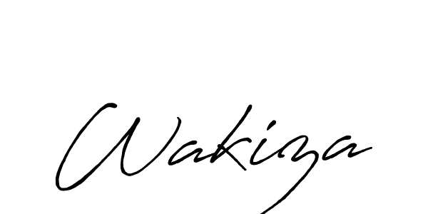 Create a beautiful signature design for name Wakiza. With this signature (Antro_Vectra_Bolder) fonts, you can make a handwritten signature for free. Wakiza signature style 7 images and pictures png