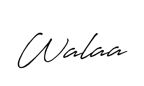 Create a beautiful signature design for name Walaa. With this signature (Antro_Vectra_Bolder) fonts, you can make a handwritten signature for free. Walaa signature style 7 images and pictures png