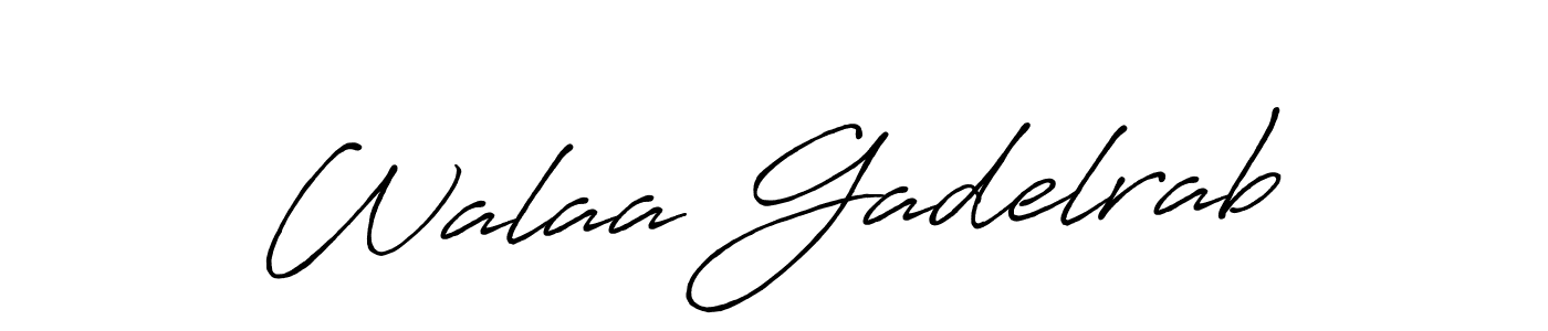 Design your own signature with our free online signature maker. With this signature software, you can create a handwritten (Antro_Vectra_Bolder) signature for name Walaa Gadelrab. Walaa Gadelrab signature style 7 images and pictures png