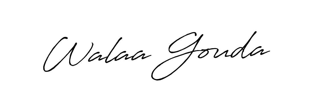 How to Draw Walaa Gouda signature style? Antro_Vectra_Bolder is a latest design signature styles for name Walaa Gouda. Walaa Gouda signature style 7 images and pictures png