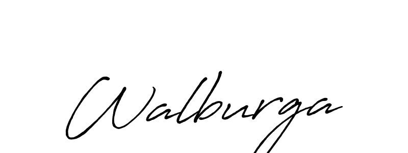 Walburga stylish signature style. Best Handwritten Sign (Antro_Vectra_Bolder) for my name. Handwritten Signature Collection Ideas for my name Walburga. Walburga signature style 7 images and pictures png