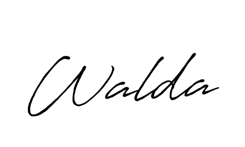 Create a beautiful signature design for name Walda. With this signature (Antro_Vectra_Bolder) fonts, you can make a handwritten signature for free. Walda signature style 7 images and pictures png