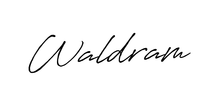 Use a signature maker to create a handwritten signature online. With this signature software, you can design (Antro_Vectra_Bolder) your own signature for name Waldram. Waldram signature style 7 images and pictures png