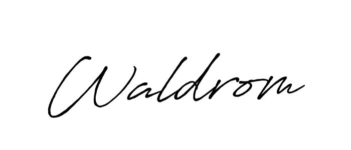 Create a beautiful signature design for name Waldrom. With this signature (Antro_Vectra_Bolder) fonts, you can make a handwritten signature for free. Waldrom signature style 7 images and pictures png