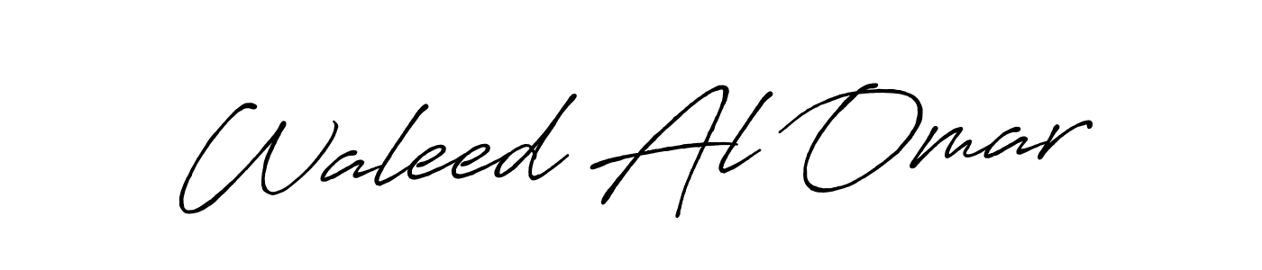 Make a beautiful signature design for name Waleed Al Omar. With this signature (Antro_Vectra_Bolder) style, you can create a handwritten signature for free. Waleed Al Omar signature style 7 images and pictures png