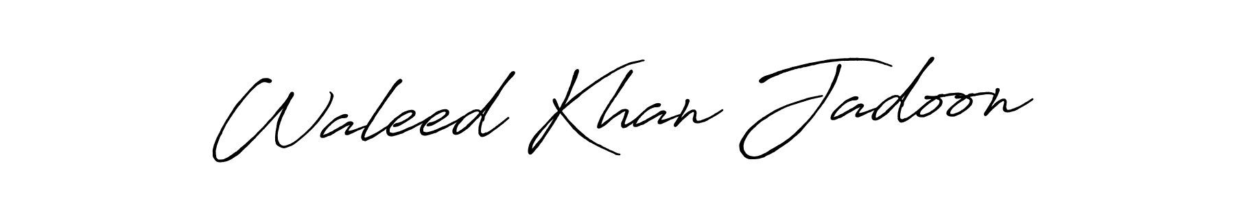 Make a beautiful signature design for name Waleed Khan Jadoon. With this signature (Antro_Vectra_Bolder) style, you can create a handwritten signature for free. Waleed Khan Jadoon signature style 7 images and pictures png