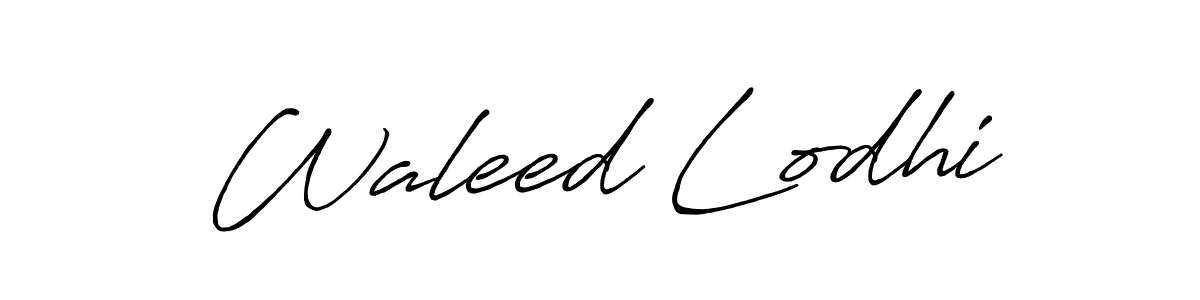 The best way (Antro_Vectra_Bolder) to make a short signature is to pick only two or three words in your name. The name Waleed Lodhi include a total of six letters. For converting this name. Waleed Lodhi signature style 7 images and pictures png