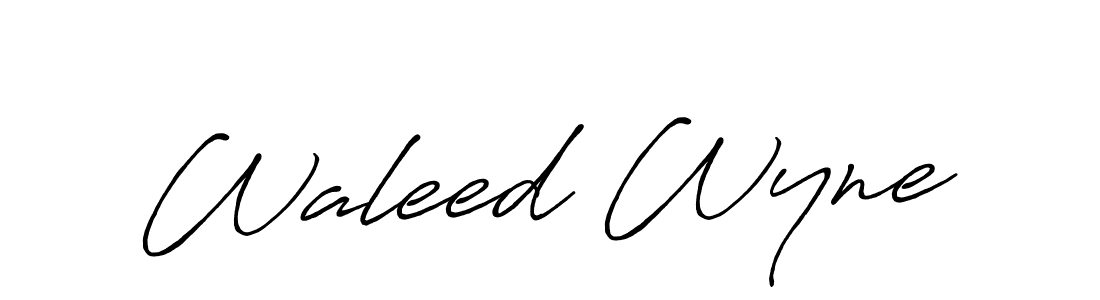 Also we have Waleed Wyne name is the best signature style. Create professional handwritten signature collection using Antro_Vectra_Bolder autograph style. Waleed Wyne signature style 7 images and pictures png