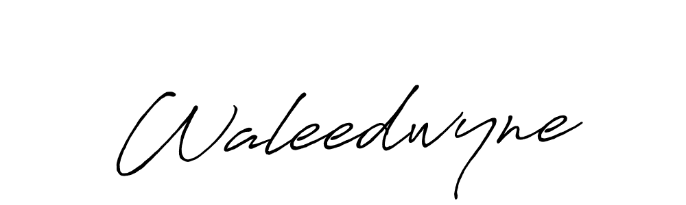 Make a beautiful signature design for name Waleedwyne. With this signature (Antro_Vectra_Bolder) style, you can create a handwritten signature for free. Waleedwyne signature style 7 images and pictures png