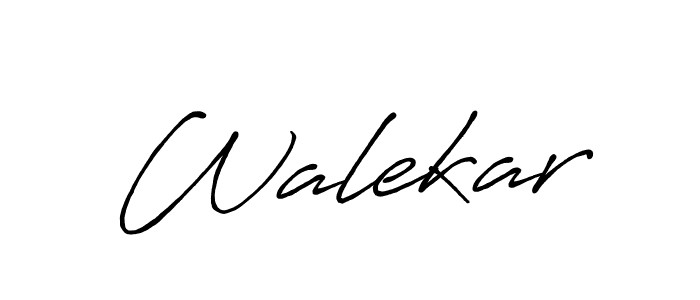 Make a beautiful signature design for name Walekar. With this signature (Antro_Vectra_Bolder) style, you can create a handwritten signature for free. Walekar signature style 7 images and pictures png