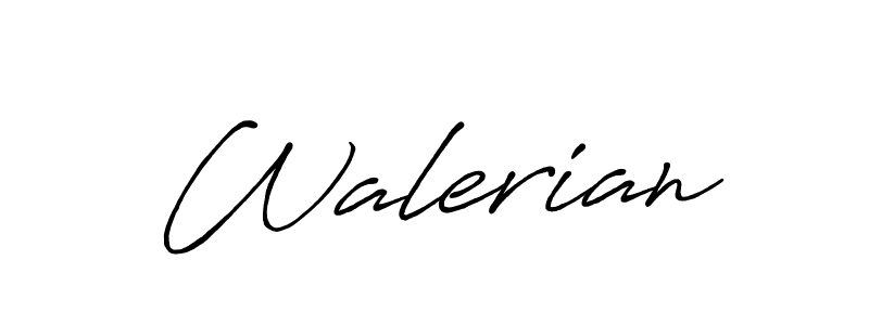 Walerian stylish signature style. Best Handwritten Sign (Antro_Vectra_Bolder) for my name. Handwritten Signature Collection Ideas for my name Walerian. Walerian signature style 7 images and pictures png