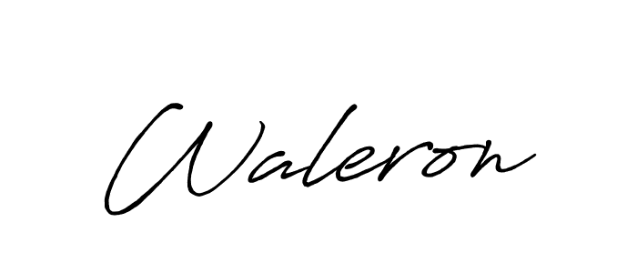 Use a signature maker to create a handwritten signature online. With this signature software, you can design (Antro_Vectra_Bolder) your own signature for name Waleron. Waleron signature style 7 images and pictures png