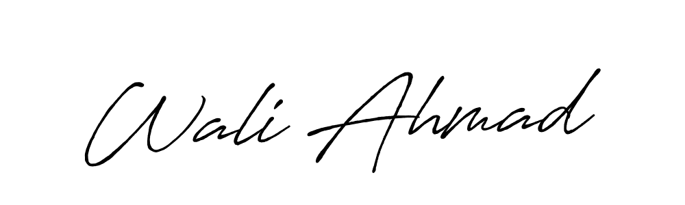 Also we have Wali Ahmad name is the best signature style. Create professional handwritten signature collection using Antro_Vectra_Bolder autograph style. Wali Ahmad signature style 7 images and pictures png