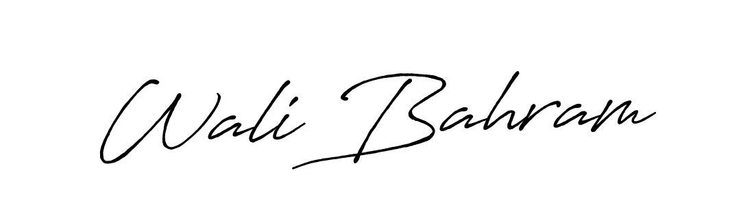 It looks lik you need a new signature style for name Wali Bahram. Design unique handwritten (Antro_Vectra_Bolder) signature with our free signature maker in just a few clicks. Wali Bahram signature style 7 images and pictures png