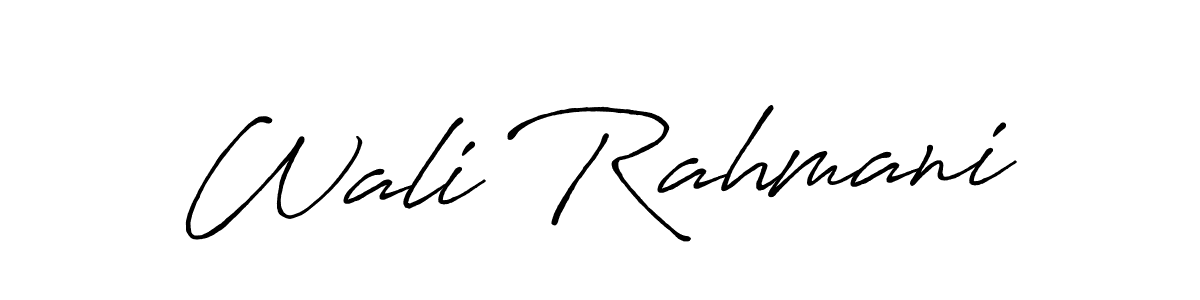 Wali Rahmani stylish signature style. Best Handwritten Sign (Antro_Vectra_Bolder) for my name. Handwritten Signature Collection Ideas for my name Wali Rahmani. Wali Rahmani signature style 7 images and pictures png