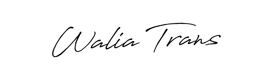 Walia Trans stylish signature style. Best Handwritten Sign (Antro_Vectra_Bolder) for my name. Handwritten Signature Collection Ideas for my name Walia Trans. Walia Trans signature style 7 images and pictures png