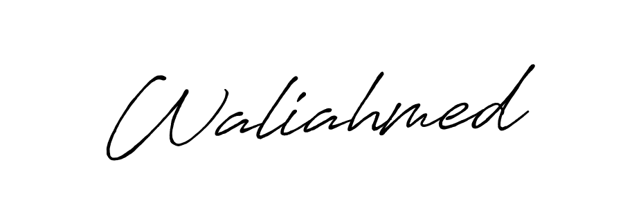 How to make Waliahmed signature? Antro_Vectra_Bolder is a professional autograph style. Create handwritten signature for Waliahmed name. Waliahmed signature style 7 images and pictures png