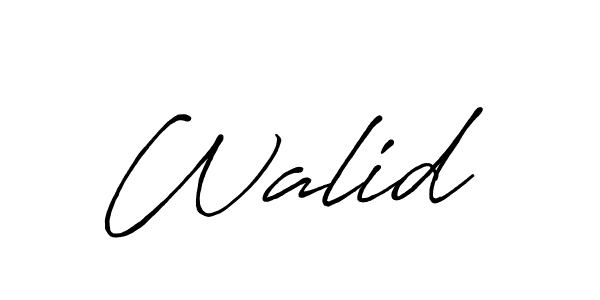 Use a signature maker to create a handwritten signature online. With this signature software, you can design (Antro_Vectra_Bolder) your own signature for name Walid . Walid  signature style 7 images and pictures png