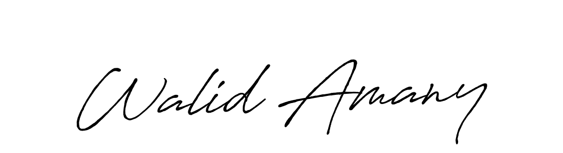 Make a beautiful signature design for name Walid Amany. Use this online signature maker to create a handwritten signature for free. Walid Amany signature style 7 images and pictures png