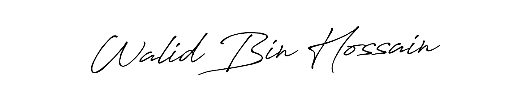 Walid Bin Hossain stylish signature style. Best Handwritten Sign (Antro_Vectra_Bolder) for my name. Handwritten Signature Collection Ideas for my name Walid Bin Hossain. Walid Bin Hossain signature style 7 images and pictures png