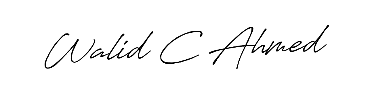 You can use this online signature creator to create a handwritten signature for the name Walid C Ahmed. This is the best online autograph maker. Walid C Ahmed signature style 7 images and pictures png
